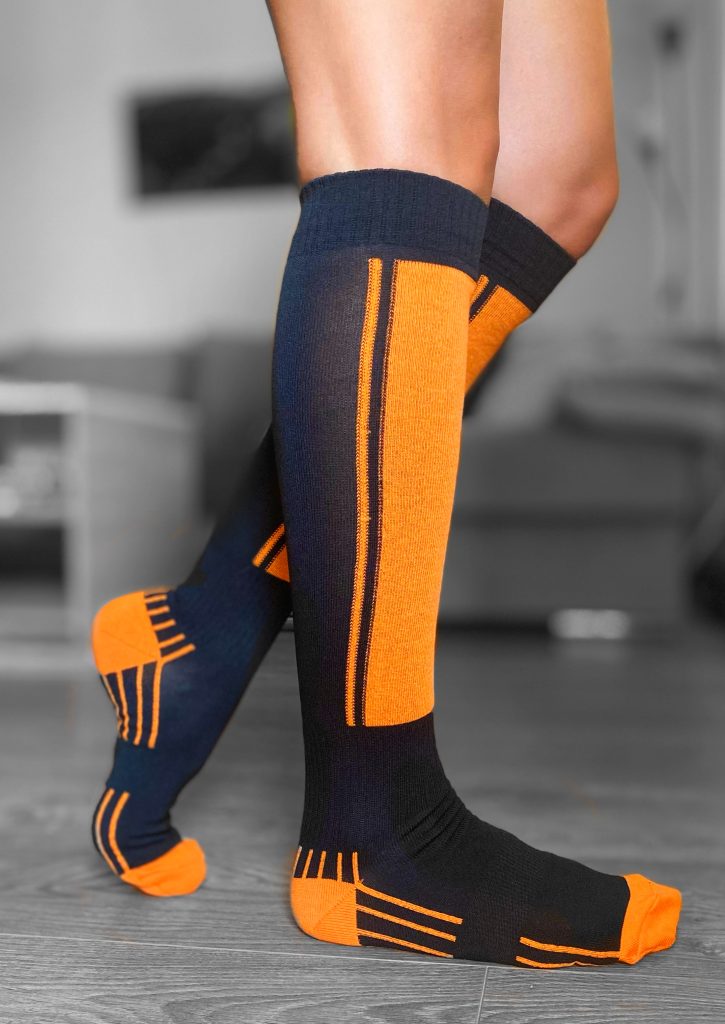 Knee Socks (Black & Orange)